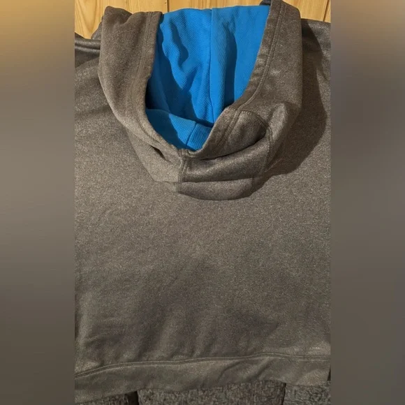 Reebok Gray and Blue Hoodie Kids Size Large 14/16 - Picture 3 of 3